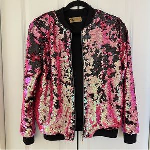 LF sequin bomber jacket